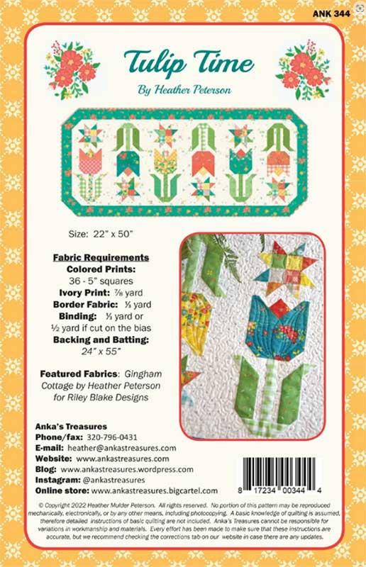 Tulip Time Quilt Pattern - Table Runner Pattern