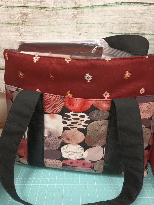 6 pocket Bag Fabric Kit - Rocks