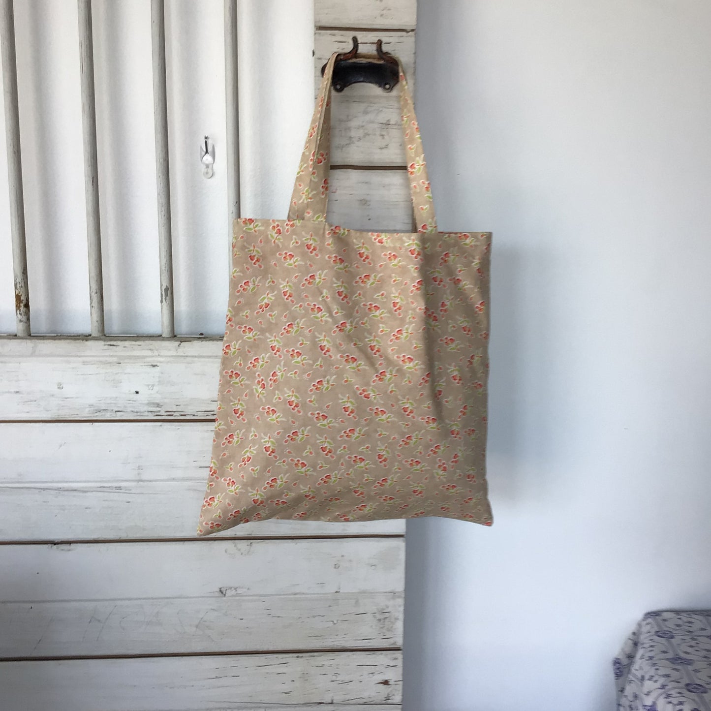 Simple Tote Bag Kit - Figgy Tan and Red