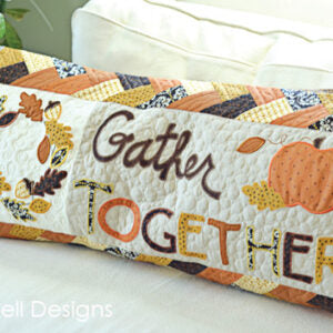 Gather Together Bench Pillow, Machine Embroidery
